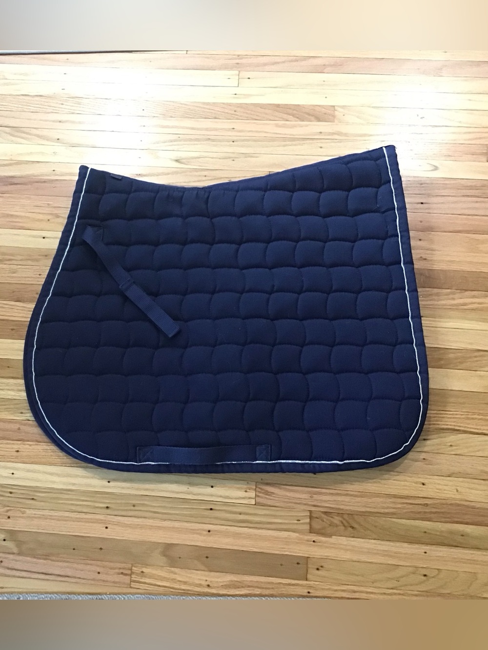Horze Saddle Pad Full/GP  Navy with silver piping